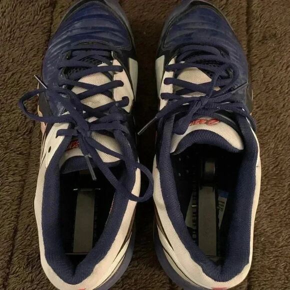 Asics Mens Gel Domain 3 Sneakers Blue E415Y Handball Low Top Lace Up - Picture 4 of 6